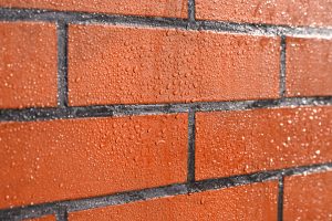 Wet brickwork