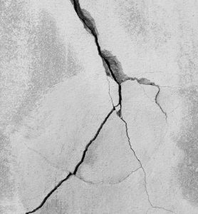 badly cracked concrete